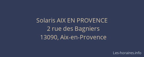 Solaris AIX EN PROVENCE