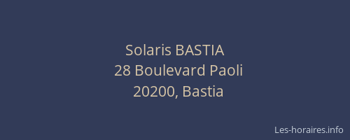 Solaris BASTIA
