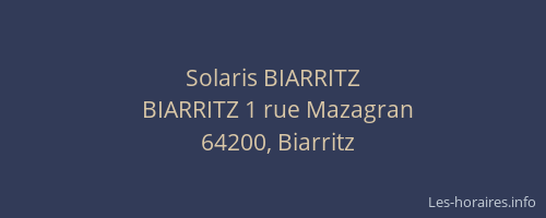 Solaris BIARRITZ
