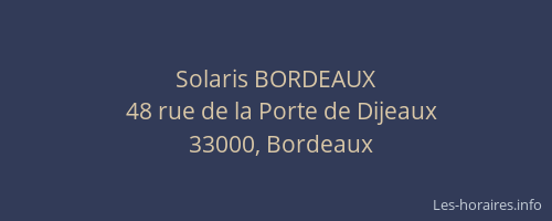 Solaris BORDEAUX