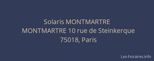 Solaris MONTMARTRE