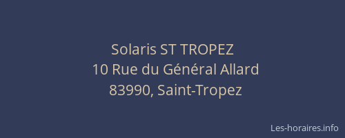 Solaris ST TROPEZ