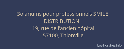 Solariums pour professionnels SMILE DISTRIBUTION