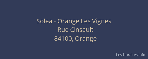 Solea - Orange Les Vignes