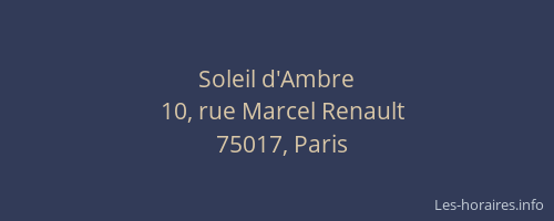 Soleil d'Ambre