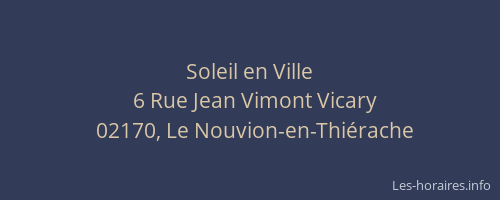 Soleil en Ville