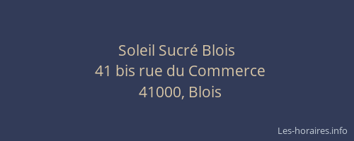Soleil Sucré Blois