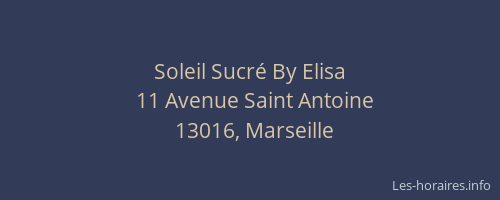 Soleil Sucré By Elisa