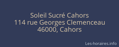 Soleil Sucré Cahors