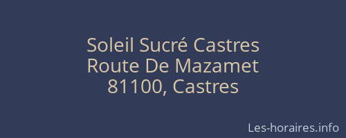 Soleil Sucré Castres