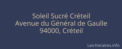 Soleil Sucré Créteil