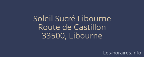 Soleil Sucré Libourne
