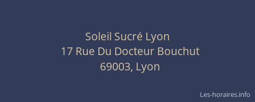 Soleil Sucré Lyon