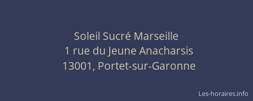 Soleil Sucré Marseille