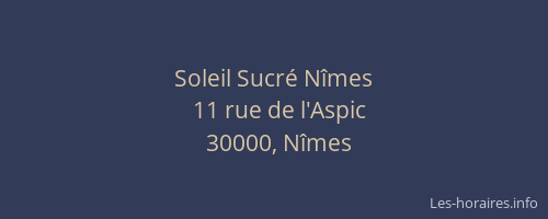 Soleil Sucré Nîmes