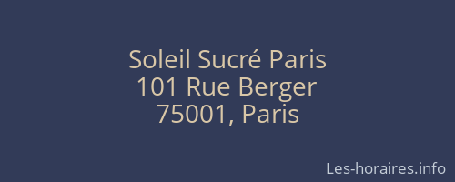 Soleil Sucré Paris