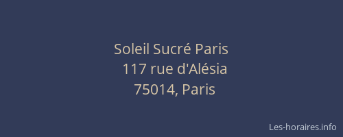 Soleil Sucré Paris