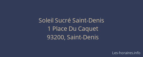 Soleil Sucré Saint-Denis