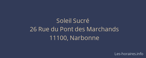 Soleil Sucré