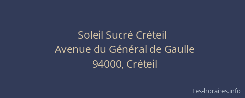 Soleil Sucré Créteil