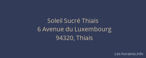Soleil Sucré Thiais