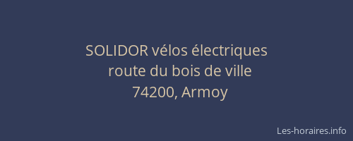 SOLIDOR v&eacute;los &eacute;lectriques