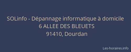 SOLinfo - Dépannage informatique à domicile
