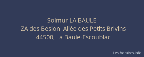 Solmur LA BAULE