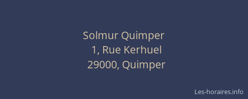 Solmur Quimper