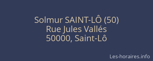Solmur SAINT-LÔ (50)