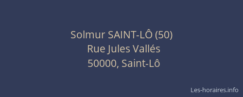 Solmur SAINT-LÔ (50)