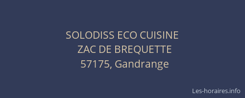 SOLODISS ECO CUISINE