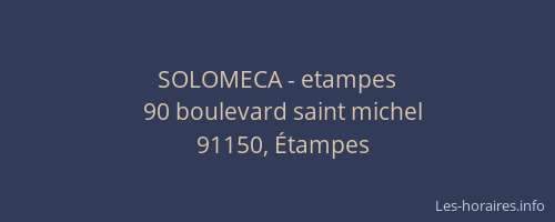 SOLOMECA - etampes