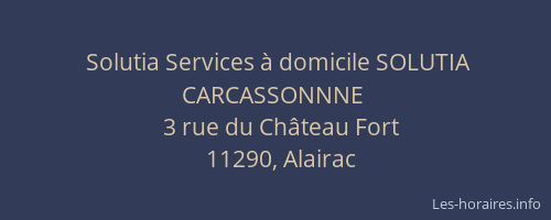 Solutia Services à domicile SOLUTIA CARCASSONNNE