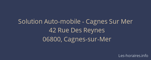 Solution Auto-mobile - Cagnes Sur Mer