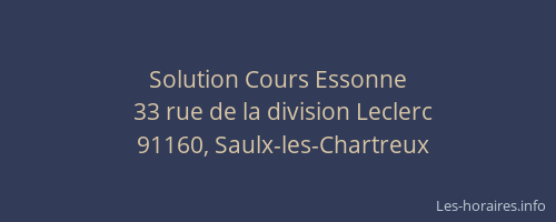 Solution Cours Essonne