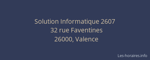 Solution Informatique 2607