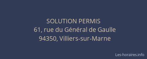 SOLUTION PERMIS