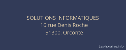 SOLUTIONS INFORMATIQUES