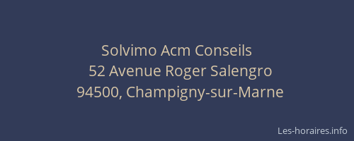 Solvimo Acm Conseils