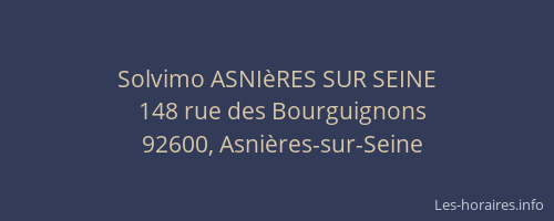 Solvimo ASNIèRES SUR SEINE
