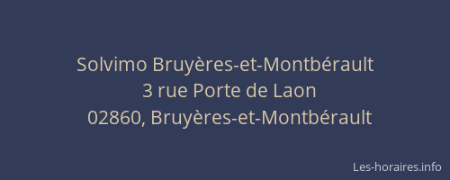 Solvimo Bruyères-et-Montbérault