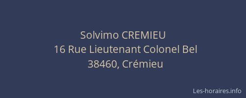 Solvimo CREMIEU
