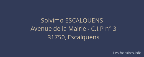 Solvimo ESCALQUENS