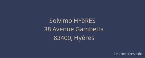 Solvimo HYèRES