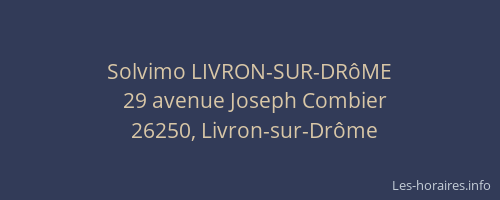 Solvimo LIVRON-SUR-DR&ocirc;ME
