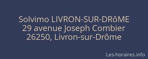 Solvimo LIVRON-SUR-DRôME