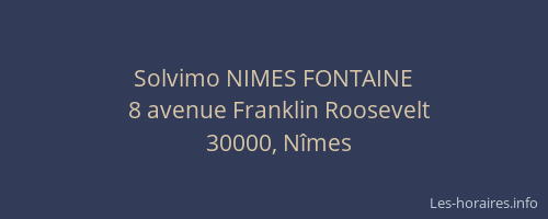 Solvimo NIMES FONTAINE