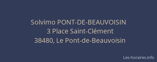 Solvimo PONT-DE-BEAUVOISIN