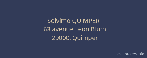 Solvimo QUIMPER
